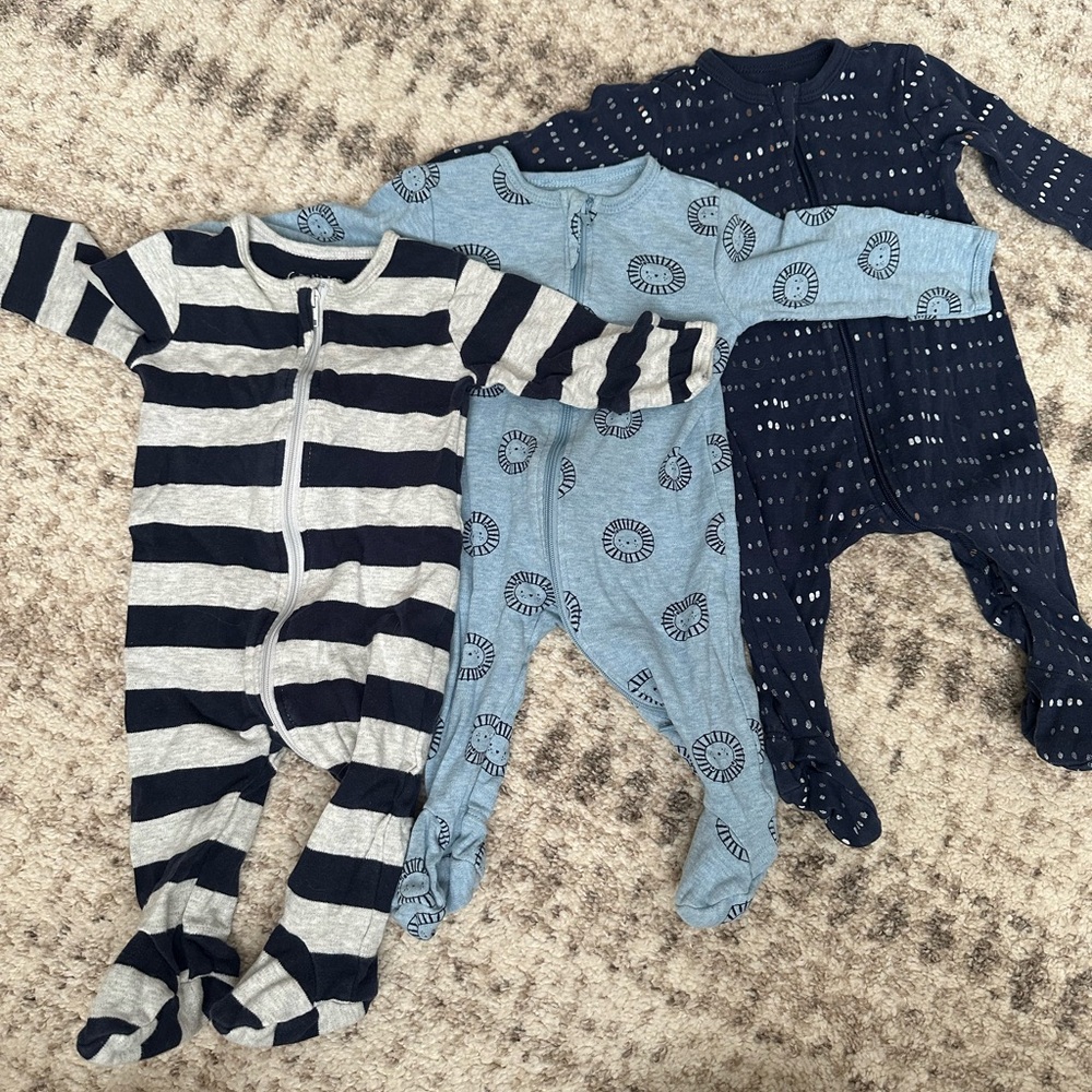 Petit Lem 3m baby sleepers with zipper